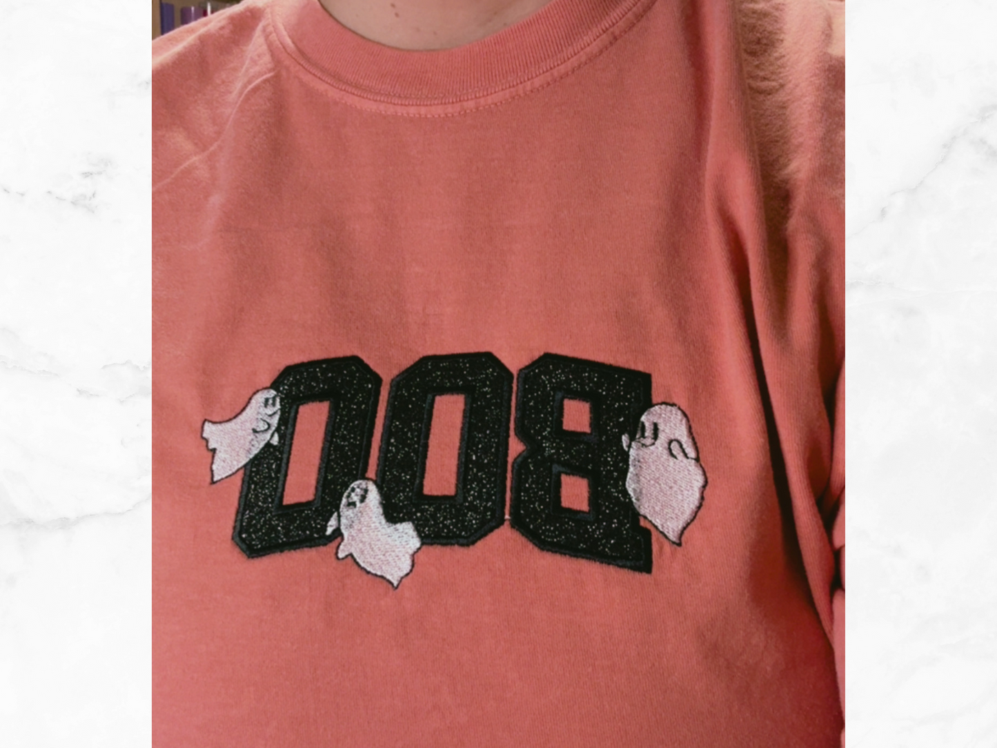 BOO Ghosts Embroidered Appliqué t shirt & sweatshirt