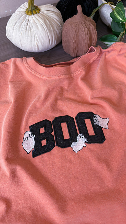 BOO Ghosts Embroidered Appliqué t shirt & sweatshirt