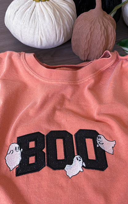 BOO Ghosts Embroidered Appliqué t shirt & sweatshirt