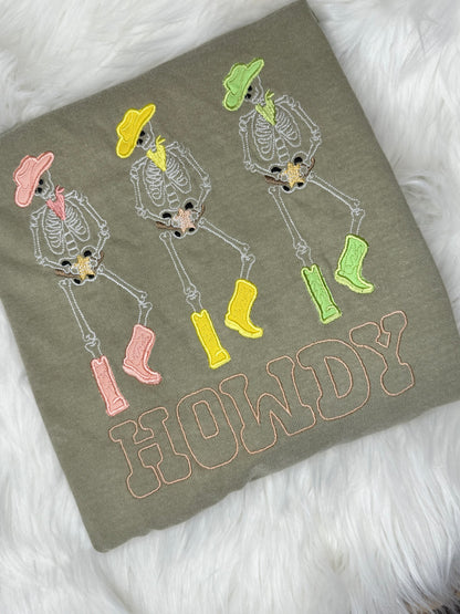 HOWDY Skellies embroidered t-shirt