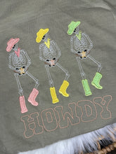 Load image into Gallery viewer, HOWDY Skellies embroidered t-shirt
