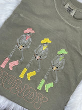 Load image into Gallery viewer, HOWDY Skellies embroidered t-shirt
