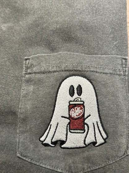 Ghost with drink of choice pocket t or Sweatshirt