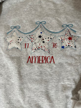 Load image into Gallery viewer, Embroidered America Stars crewneck pullover
