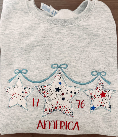 Embroidered Applique  America Stars