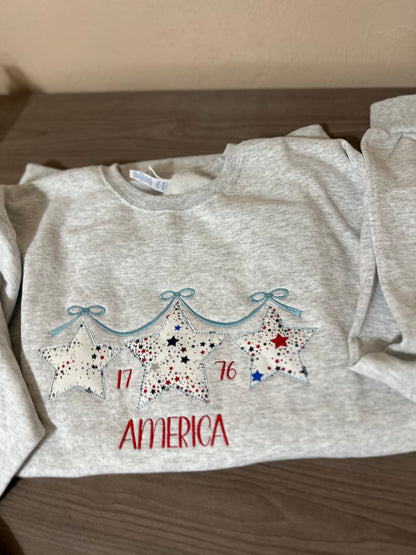 Embroidered Applique  America Stars