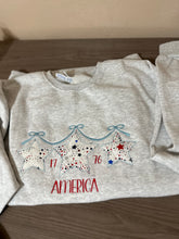 Load image into Gallery viewer, Embroidered America Stars crewneck pullover
