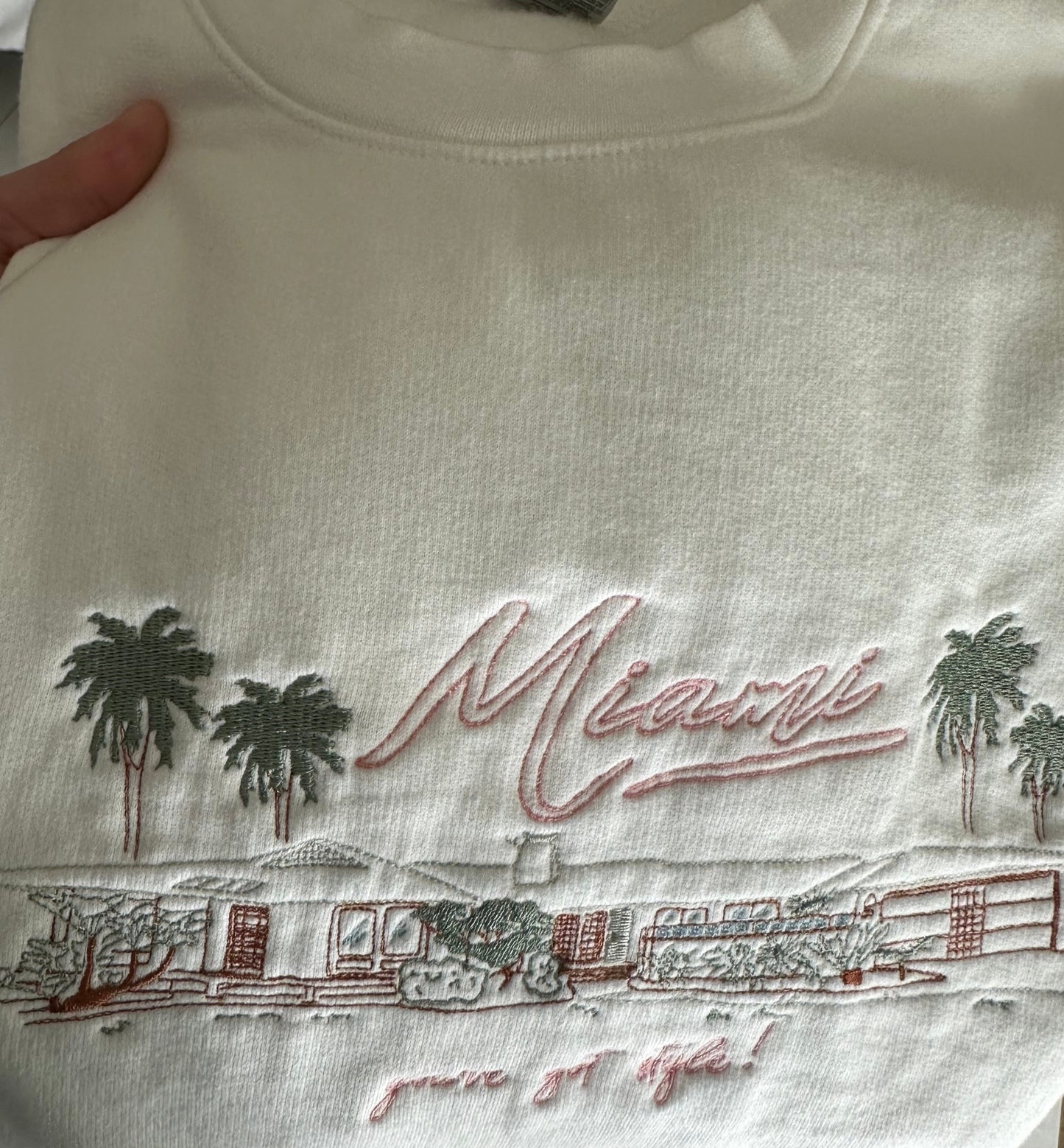 Embroidered Miami GG house sweatshirt