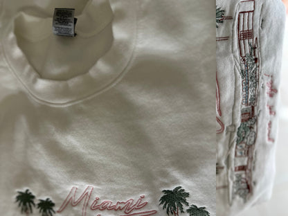 Embroidered Miami GG house sweatshirt