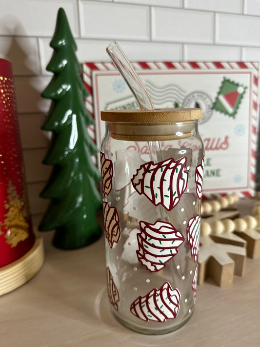 christmas tree snacks glass can