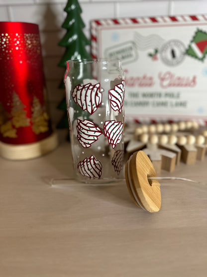 christmas tree snacks glass can