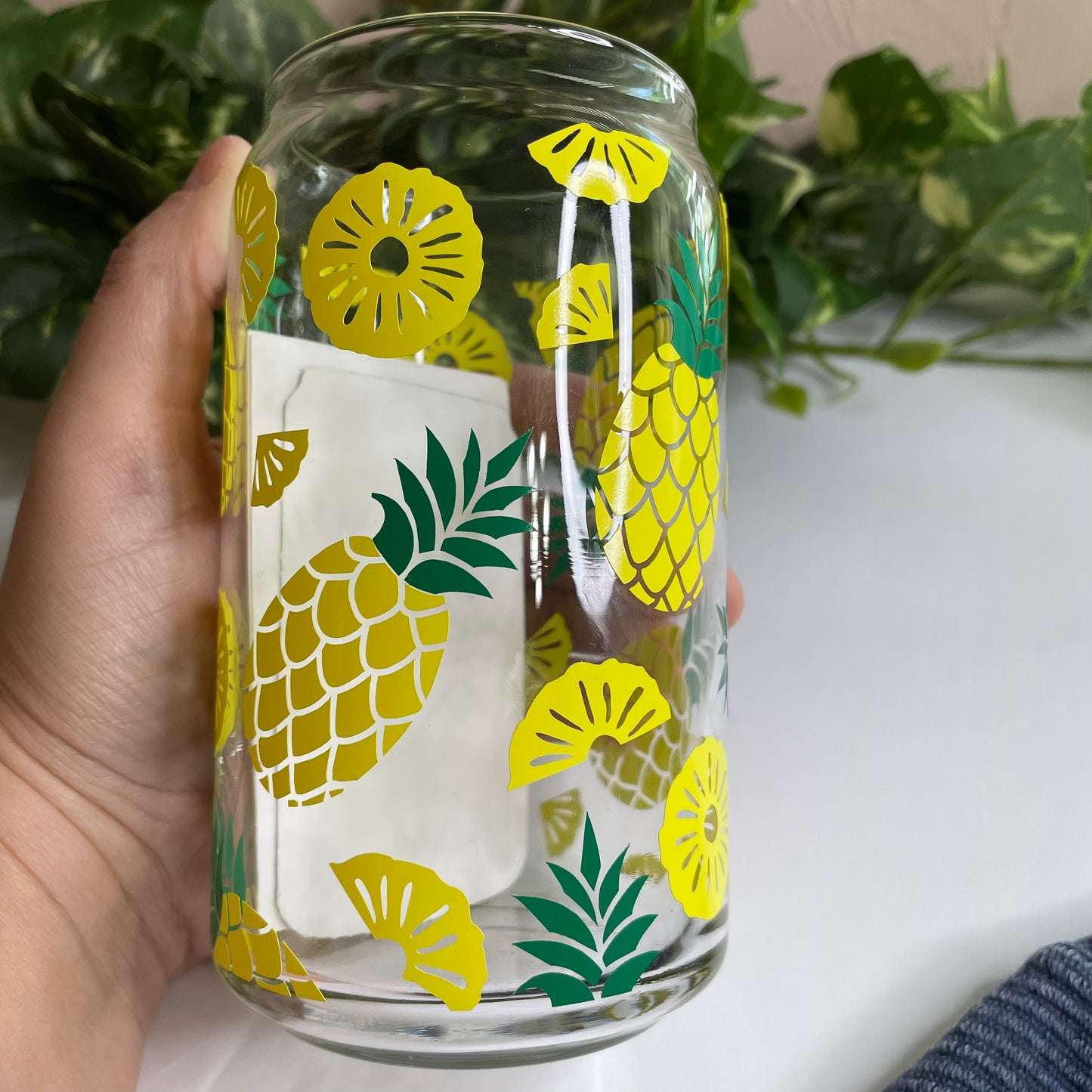 Pineapple glass cup