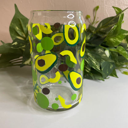 Avocado libbey glass can